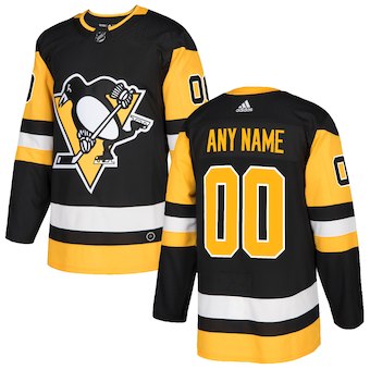 NHL Men adidas Pittsburgh Penguins Black Authentic Customized Jersey